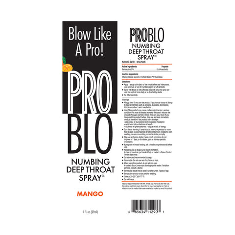 ProBlo Deep Throat Spray - Mango - Mango Flavoured Deep Throat Spray - 30 ml