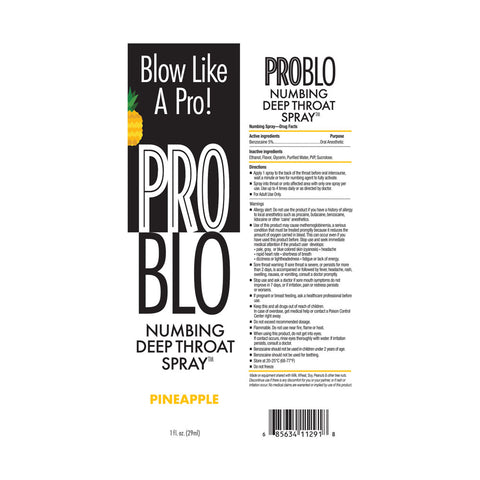 ProBlo Deep Throat Spray - Pineapple - Pineapple Flavoured Deep Throat Spray - 30 ml