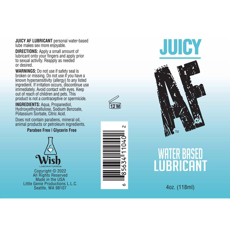 Juicy AF Water-Based Lubricant – 118 ml