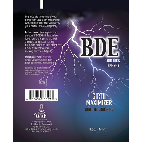 Big Dick Energy Girth Maximiser Male Enlarger Cream 44ml Tube > Essentials > Mens Enhancers