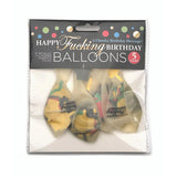 Happy Fucking Birthday Confetti Balloons - Party Balloons Party Supplies