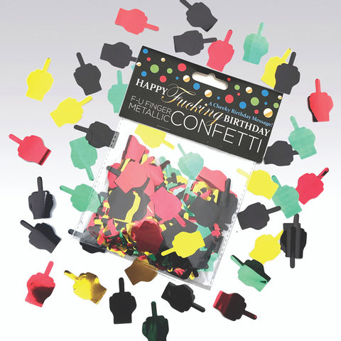 Happy Birthday FU Finger Confetti Party Accessory Coloured > Novelties > Party Supplies