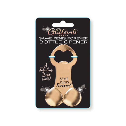 Glitterati Same Penis Forever Bottle Opener Gold Party Supplies