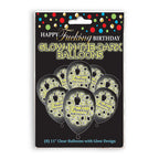 Glow In The Dark Happy Birthday Balloons 28 cm – Illuminated Party Balloons > Novelties > Party Supplies