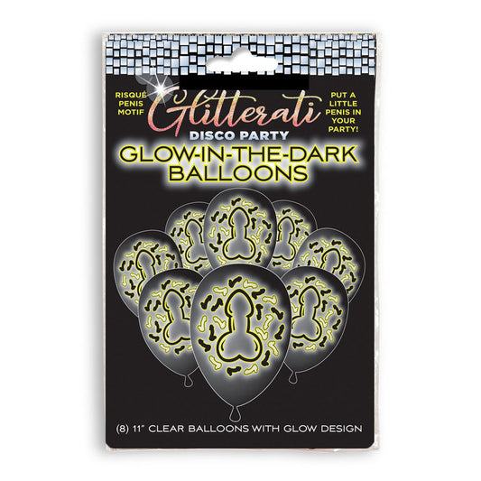 Glitterati Disco Party Glow In The Dark Balloons Default Title Party Supplies