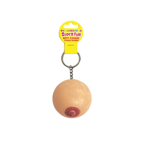 Squishy Boob Novelty Keychain by Little Genie Fun Accessory Beige Gag Gifts & Novelties