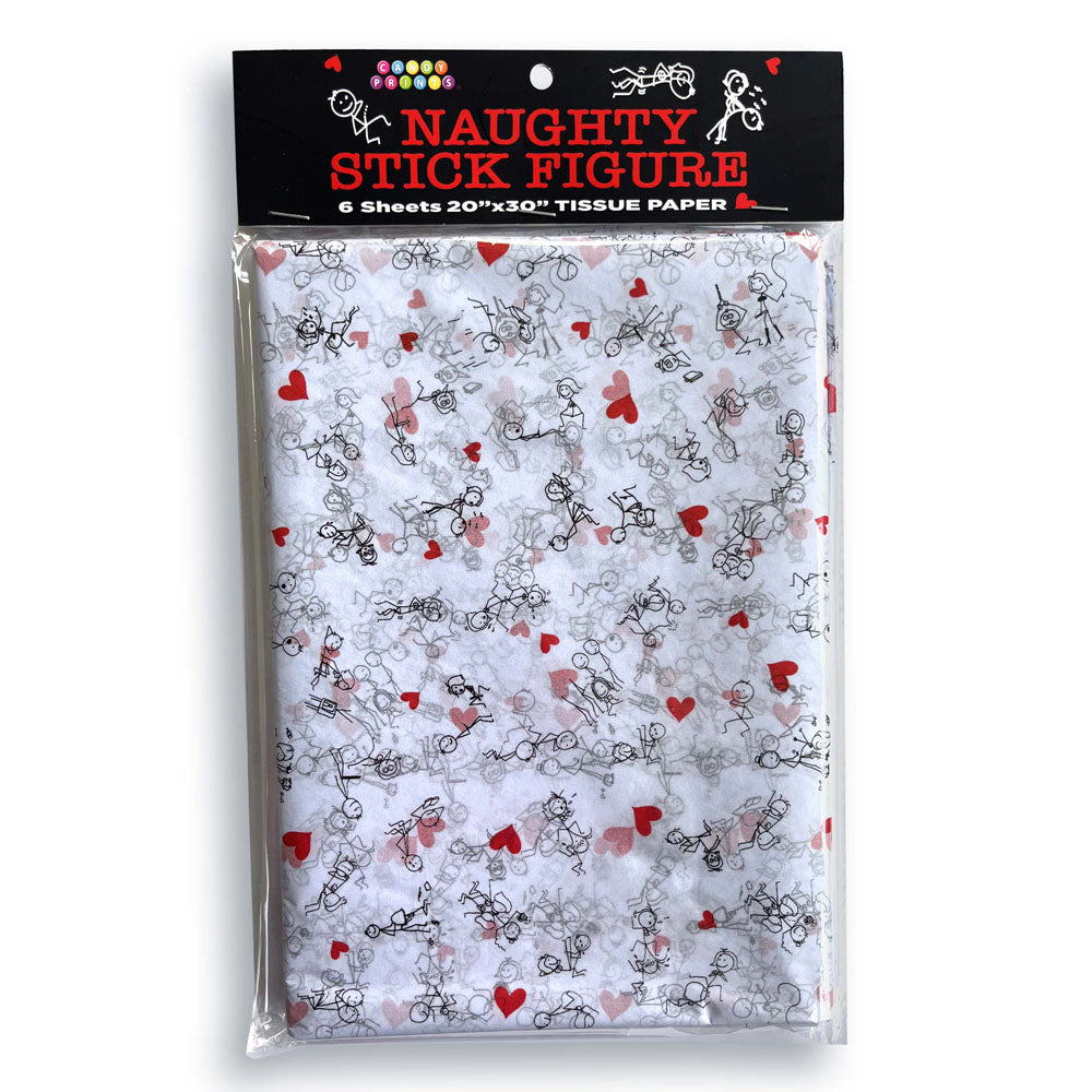 Naughty Stick Figure Tissue Paper Sheets 6 Pack Novelty Gift Wrap Default Title > Novelties > Party Supplies