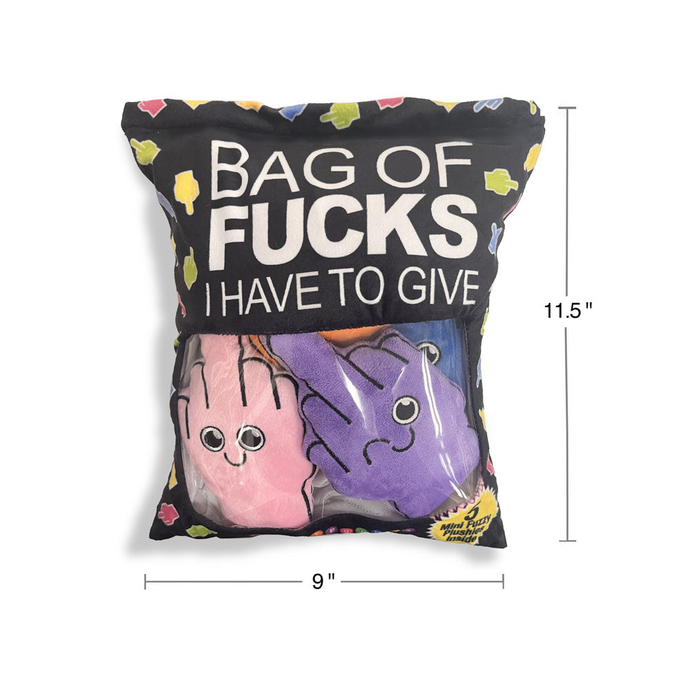 Bag of Fucks I Have to Give – Set of 5 Mini Fuzzy Plushy Pillows > Novelties > Gag Gifts