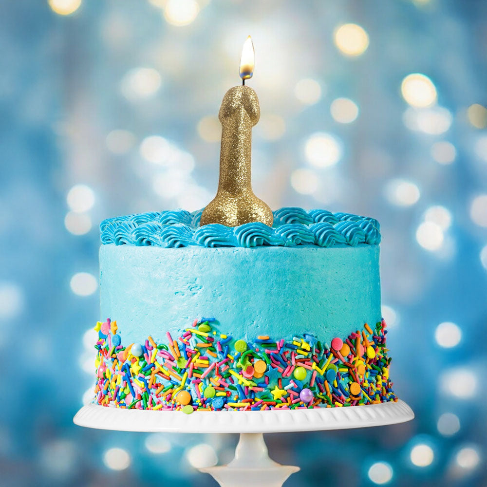 Glitterati Gold Glitter Penis Candle 10 cm Fun Party Accessory > Candles > Novelty