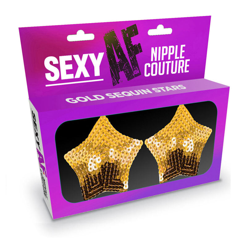 Sexy Af Nipple Couture - Reusable Silicone Star Nipple Pasties Gold > Clothes > Pasties Main image