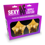 Sexy Af Nipple Couture - Reusable Silicone Star Nipple Pasties Gold > Clothes > Pasties