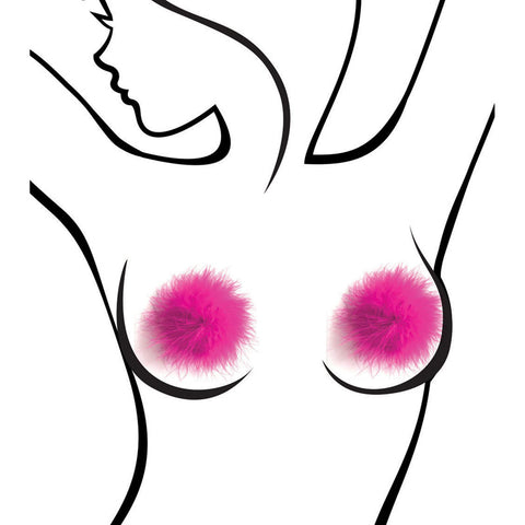 Sexy Af Nipple Couture Marabou Reusable Nipple Pasties Lingerie & Sexy Apparel