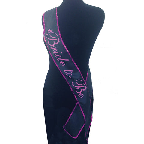 Bride to Be Black Hens Party Sash Adult Accessory Black > Novelties > Party Supplies