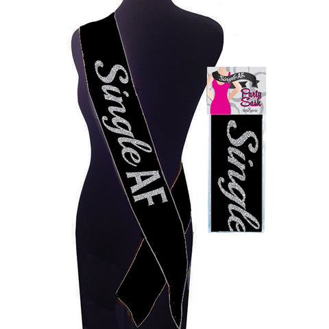 Single Af Sash Black Party Sash > Novelties > Party Supplies