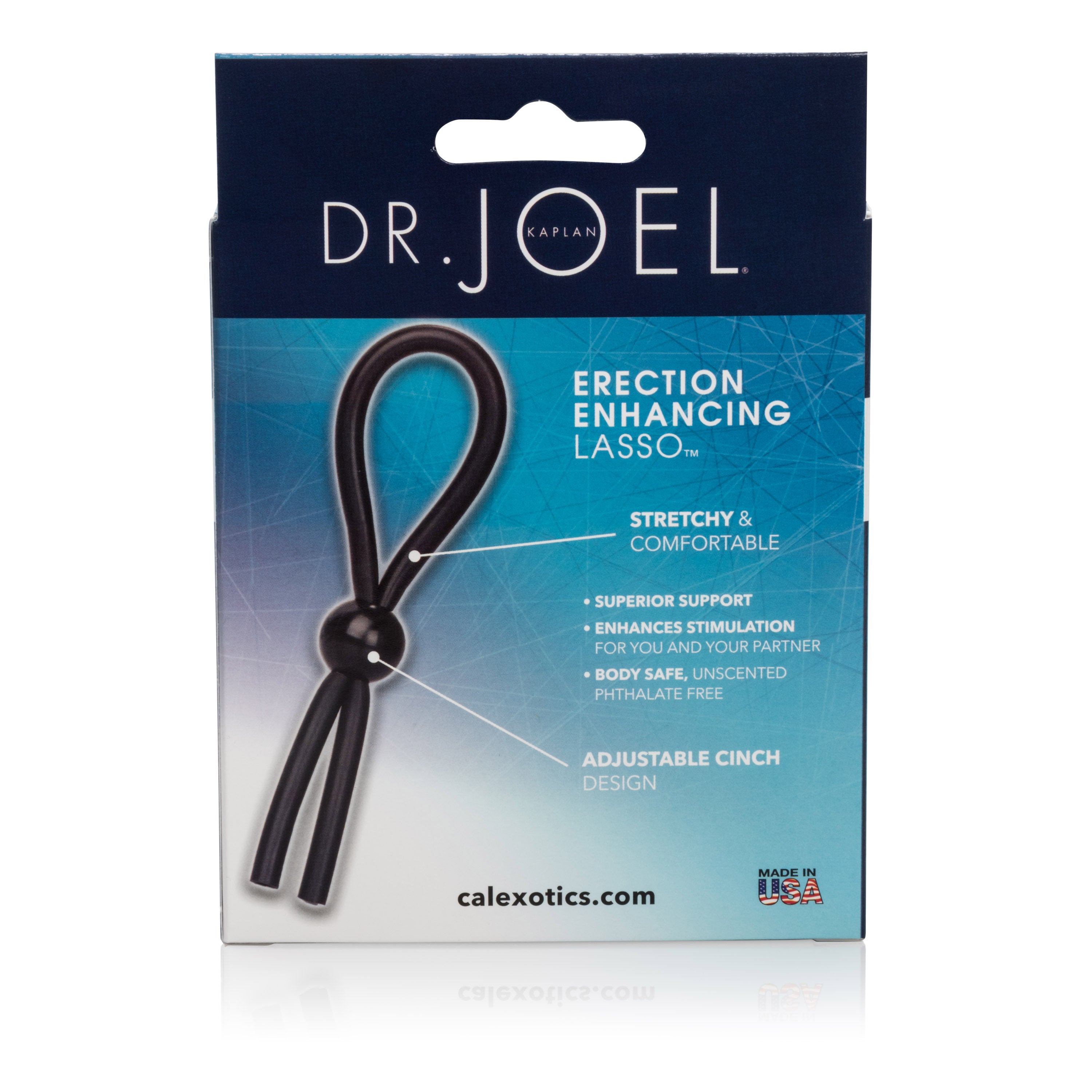 Dr. Joel Erection Enhancing Lasso Black 4.75 Inch Stretchy Adjustable Latex Ring COCK RINGS