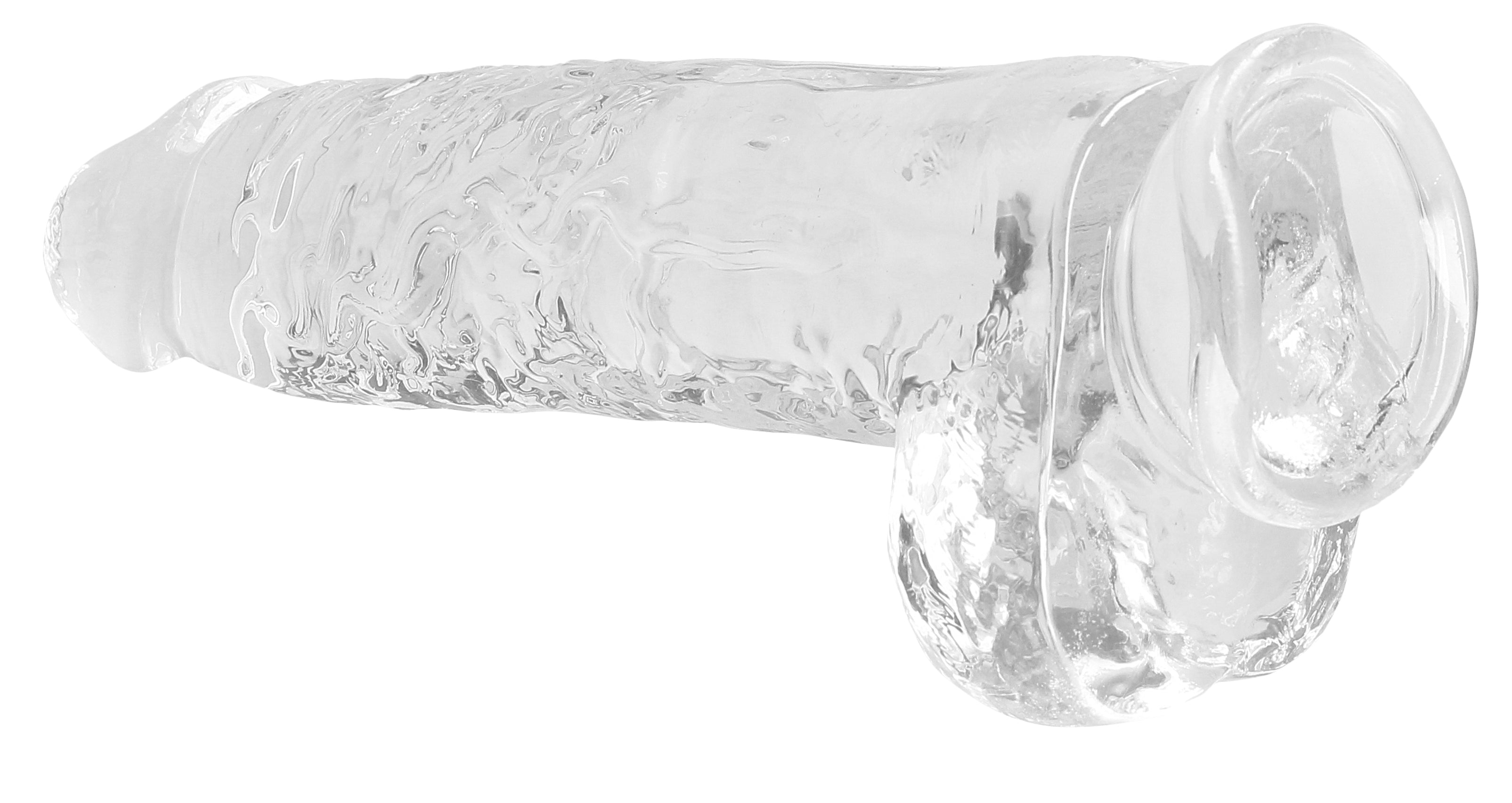RealRock Crystal Clear 9 Inch Realistic Dildo With Balls – Body-Safe Dildo > Dildos > Realistic Dildos