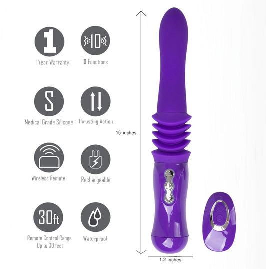 Maia Monroe -  38 cm USB Rechargeable Thrusting Vibrator