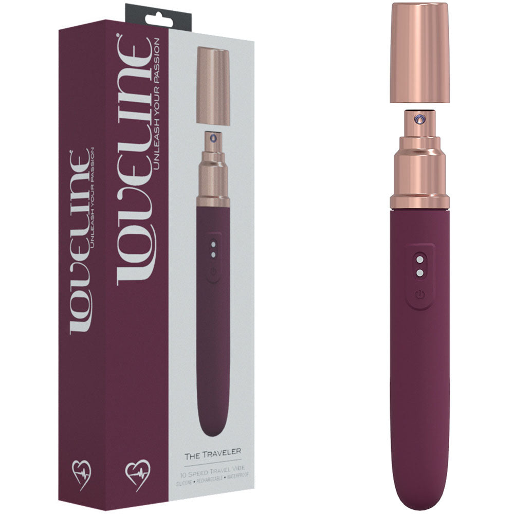 LOVELINE The Traveler - Burgundy Discreet Vibrator > Vibrators > Mini Vibrators Main image
