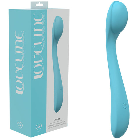 LOVELINE Juicy - Premium Flexible Vibrator with 10 Modes Blue VIBRATORS