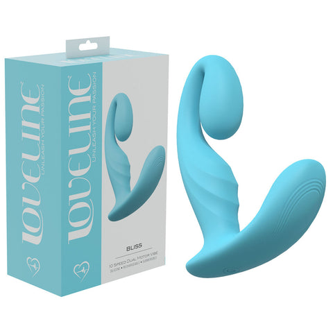LOVELINE Bliss - Premium Waterproof Dual Motor Vibrator Blue Vibrators