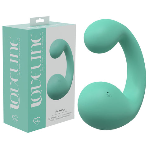 LOVELINE Playful - Powerful Dual Motor Vibrator Silicone Green VIBRATORS