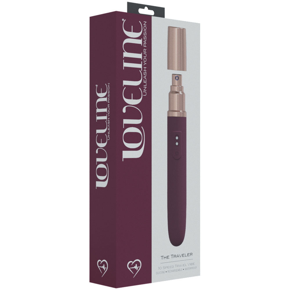LOVELINE The Traveler - Burgundy Discreet Vibrator > Vibrators > Mini Vibrators