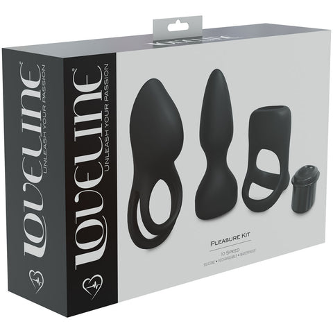 LOVELINE Pleasure Kit - Couples Kit - Black for Sensational Fun Black KITS