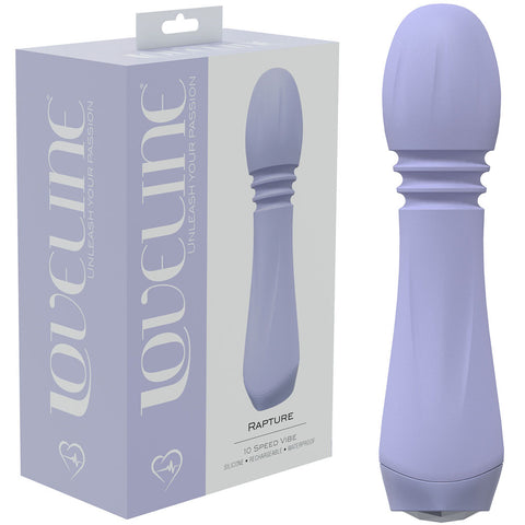 LOVELINE Rapture Whisper Quiet Vibrator with 10 Modes Purple Vibrators