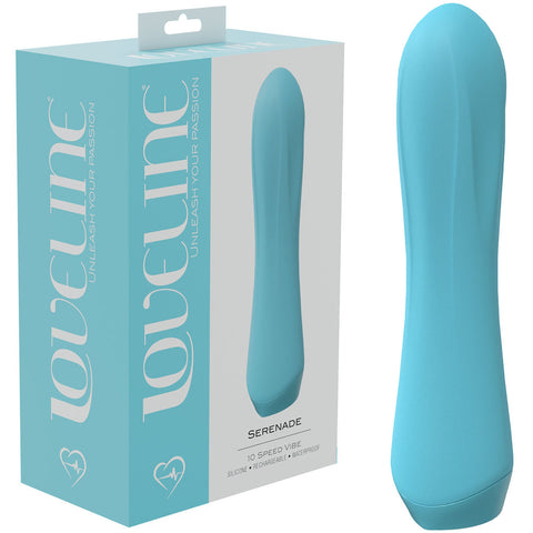 LOVELINE Serenade Whisper Quiet Vibrator with 10 Modes Blue VIBRATORS