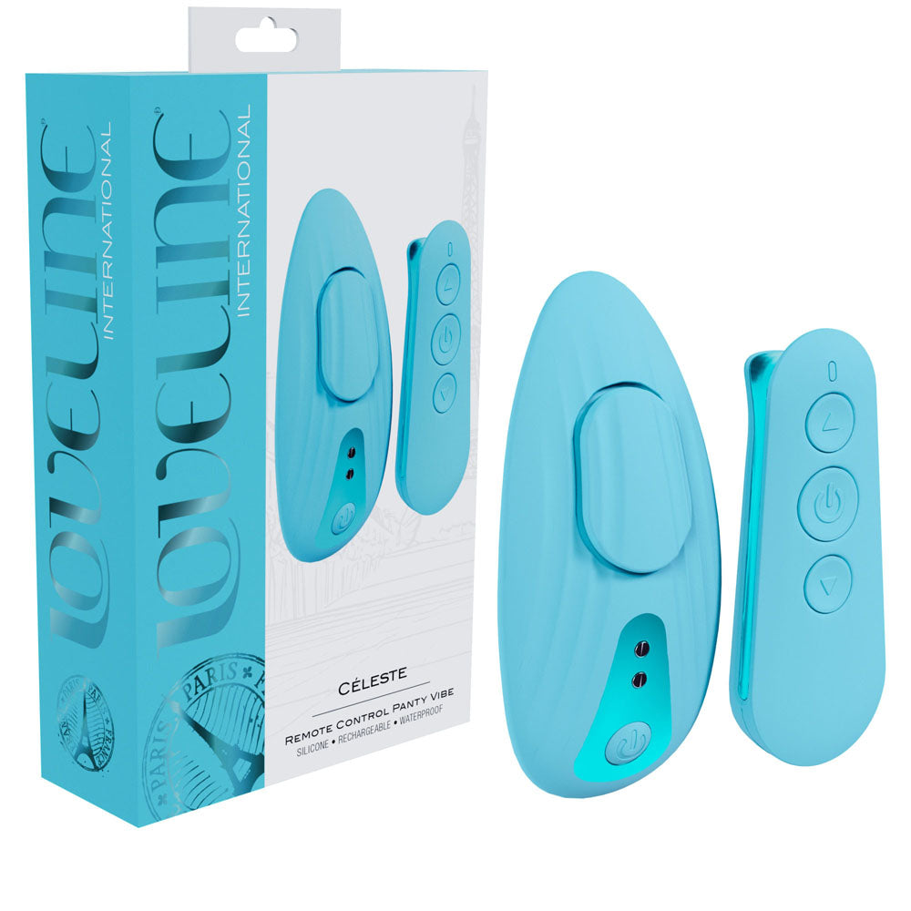 Loveline Celeste USB Rechargeable Panty Vibrator with Wireless Remote Blue Panty Vibrators