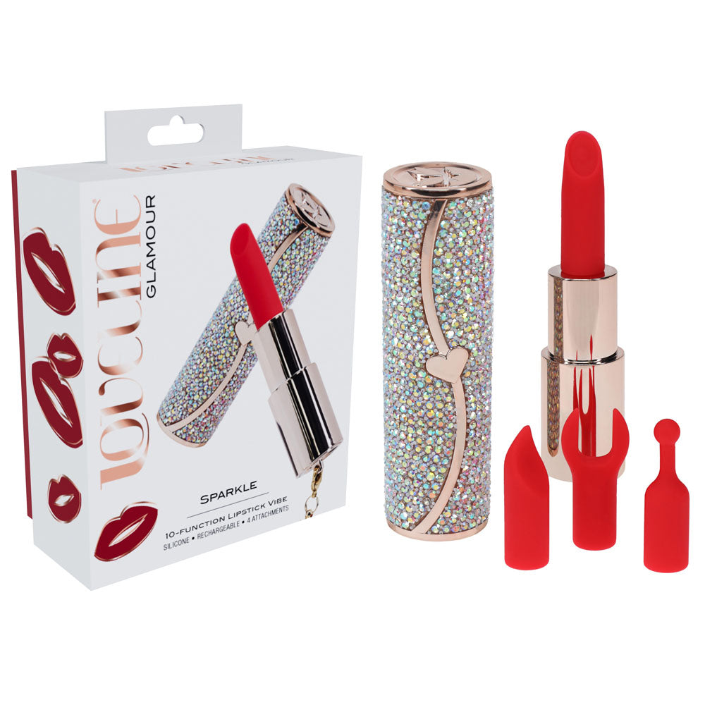 Lovelife Sparkle – USB Rechargeable 8.3 cm Lipstick Vibrator Red > Vibrators > Mini Vibrators Main image