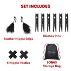 Lux Fetish Sensory Experience with Wartenberg Pinwheel 7-Piece Bedspreader Kit > Bondage Gear > Bondage Kits