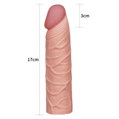 Pleasure X-Tender 1 Inch Sleeve Flesh 2.5 cm Penis Extension Sleeve SLEEVES