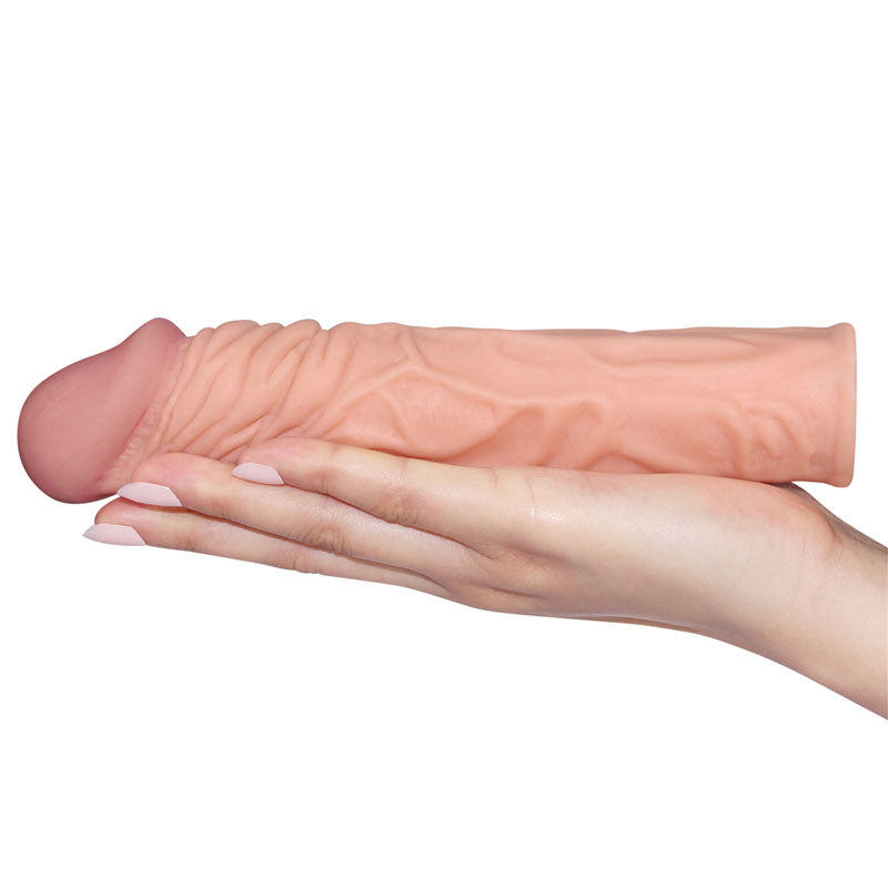Pleasure X-Tender Sleeve – Super-Realistic 7.7 Inch Penis Extension Sleeve with 2 Inch Length Increase Secondary image