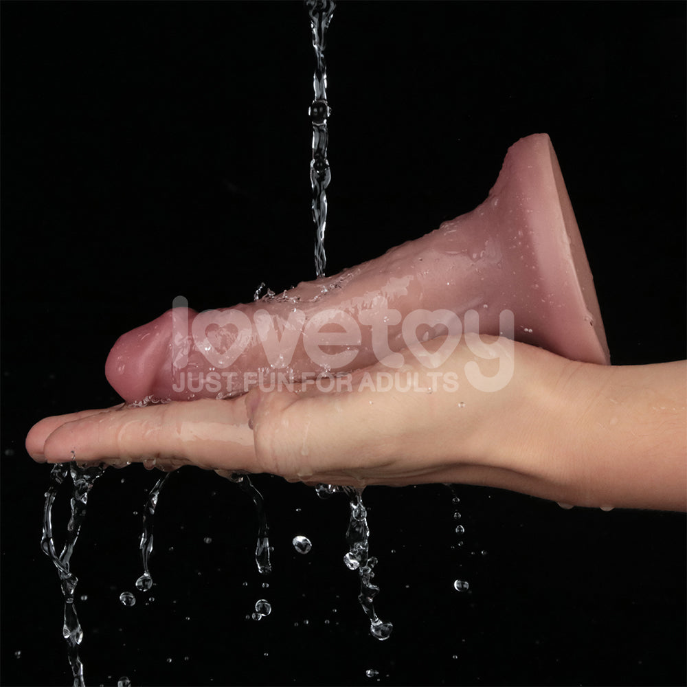 Lovetoy Dual Density Power Cock USB Rechargeable Vibrating Dong 6 Inch 16 cm – Textured Realistic Dildo DONGS Vibrating