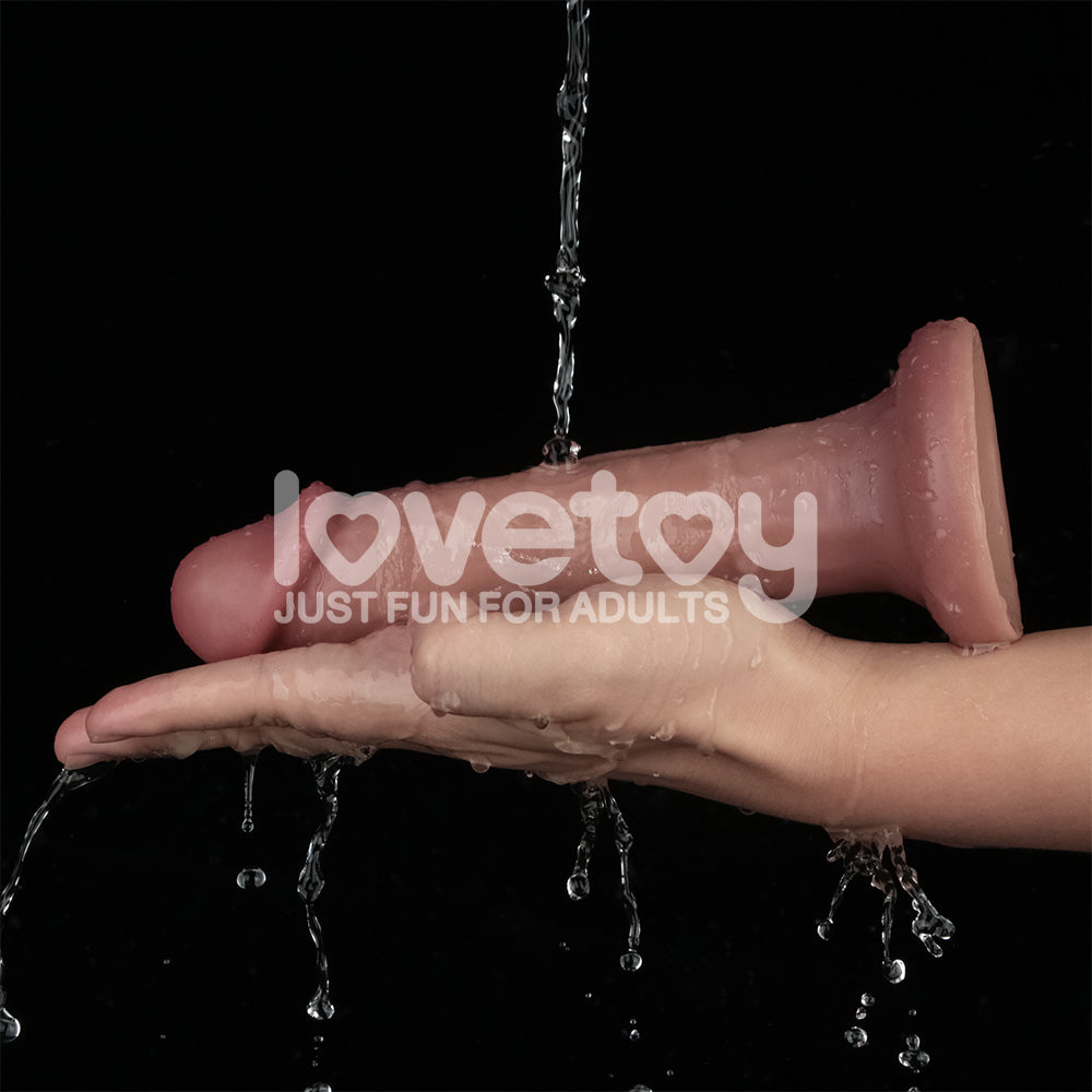 Lovetoy Dual-Density Power Cock – 8 Inch USB Rechargeable Vibrating Dong > Vibrators > Realistic Vibrators