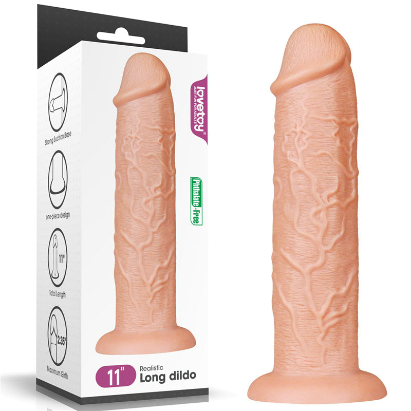 LoveToy Legendary Realistic Dildo 11 Inches 28 Cm – King Size Realistic Dong Flesh Dongs Big