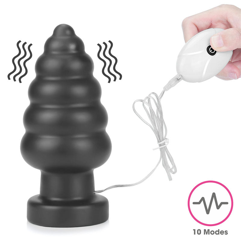 King Sized 7 Inch Vibrating Anal Cracker 17.8 cm XL Butt Plug Butt Plugs - Vibrating