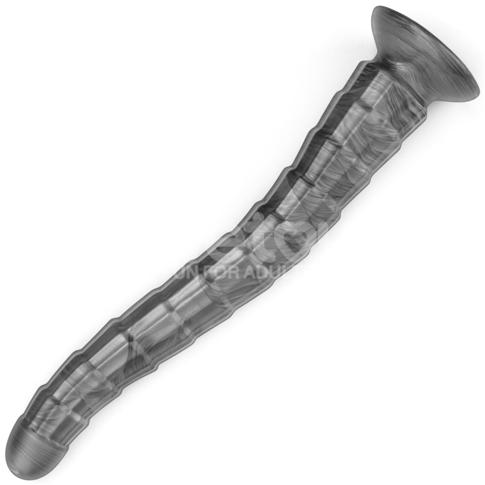 King Sized Vibrax Slider (Grey) – USB Rechargeable Vibrating Dildo 36.8 cm (14.5 Inches) > Dildos > Oversized Toys