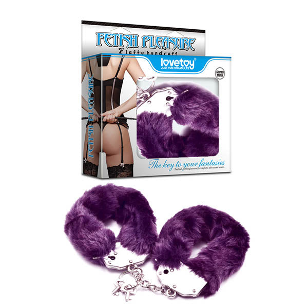 Fluffy Hand Cuffs -  Fluffy Restraints - Purple