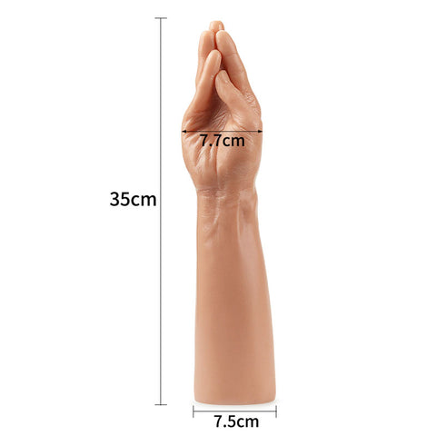King Sized Realistic Magic Hand Fist Dildo 13.5 Inch Length x 3.15 Inch Diameter – Soft Flexible Dildo Dongs Other