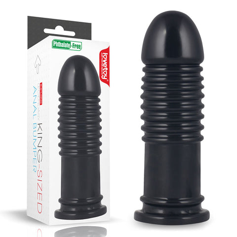 Love Toy Anal Bumper 8 Inch 22.5 cm – Large Flexible Butt Plug Black ANAL TOYS