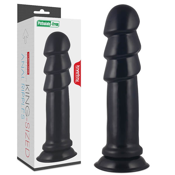 Love Toy Anal Ripples Mega Anal Plug 28.5 Cm (11.5 Inches) – Large Girth Flexible Anal Plug Black ANAL TOYS