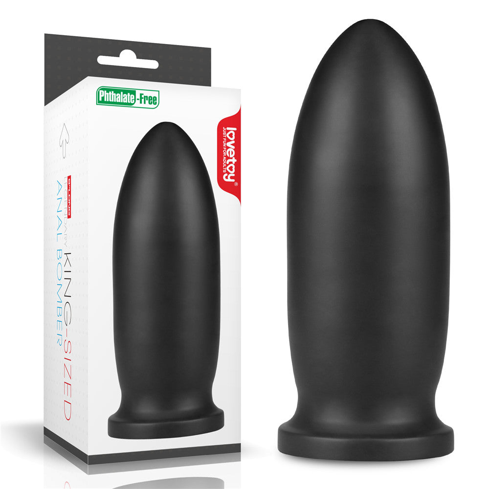 Lovetoy King Sized Anal Bomber 23 cm (9 Inch) – Large Flexible Anal Plug Black > Anal Range > Oversized Anal Toys Main image