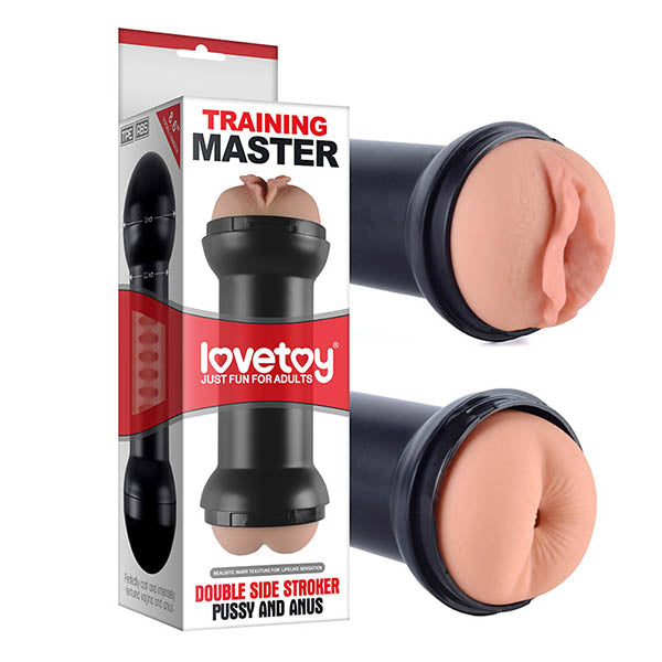 Training Master Double-Sided Stroker – Realistic TPE Pussy and Ass Masturbator Default Title > Sex Toys For Men > Masturbators > Manual Main image