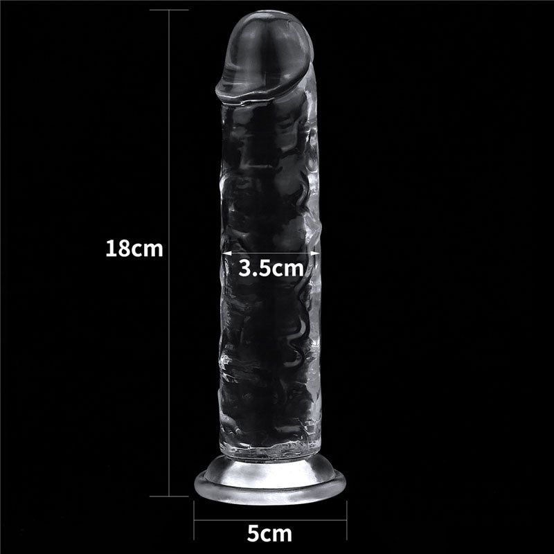 Clear Dildo 7in - Crystal-Clear Realistic Pleasure Toy > Dildos > Realistic Dildos