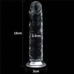 Clear Dildo 7in