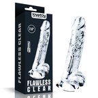Clear 7.5 Inch Realistic Flexible Skin-Safe Dildo Adult Toy Clear > Dildos > Realistic Dildos