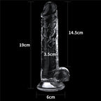 Clear 7.5 Inch Realistic Flexible Skin-Safe Dildo Adult Toy > Dildos > Realistic Dildos
