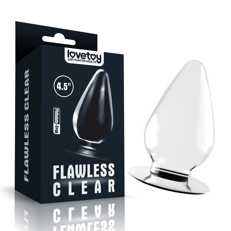Flawless Clear Series (Transparent) – Realistic 4.5 Inch Butt Plug Clear > Anal Range > Butt Plugs Main image